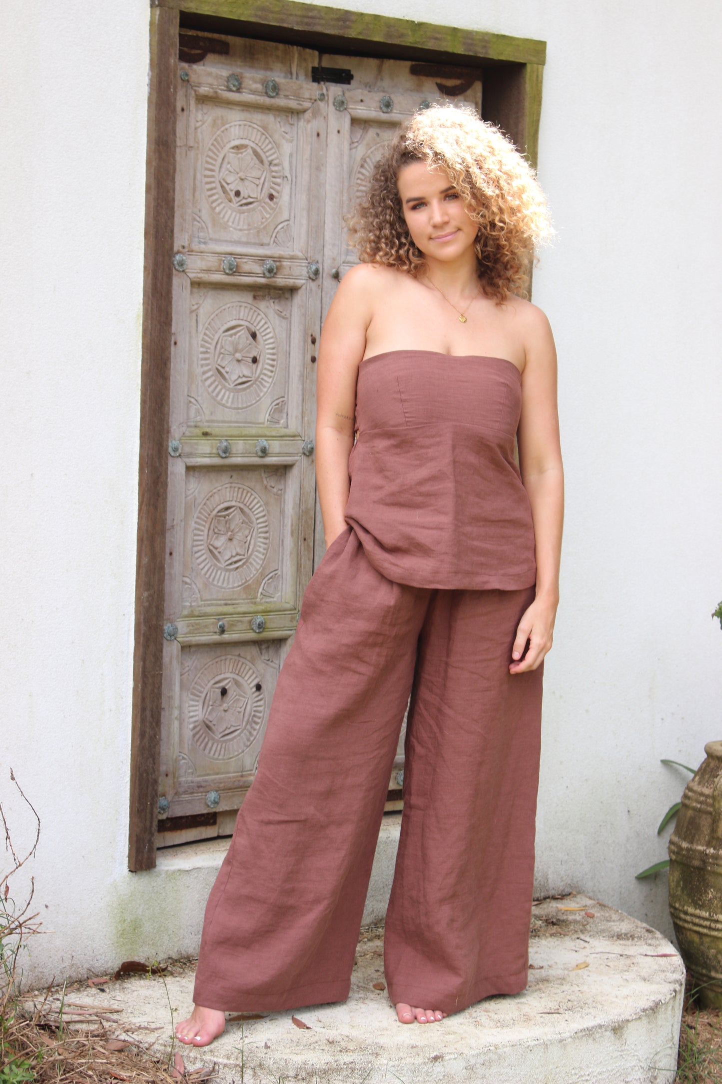 SAMPLE Dezi Top in Chocolate