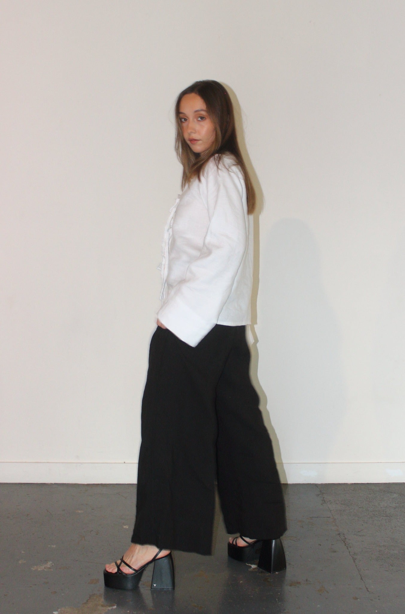 SAMPLE Lily Blouse in White