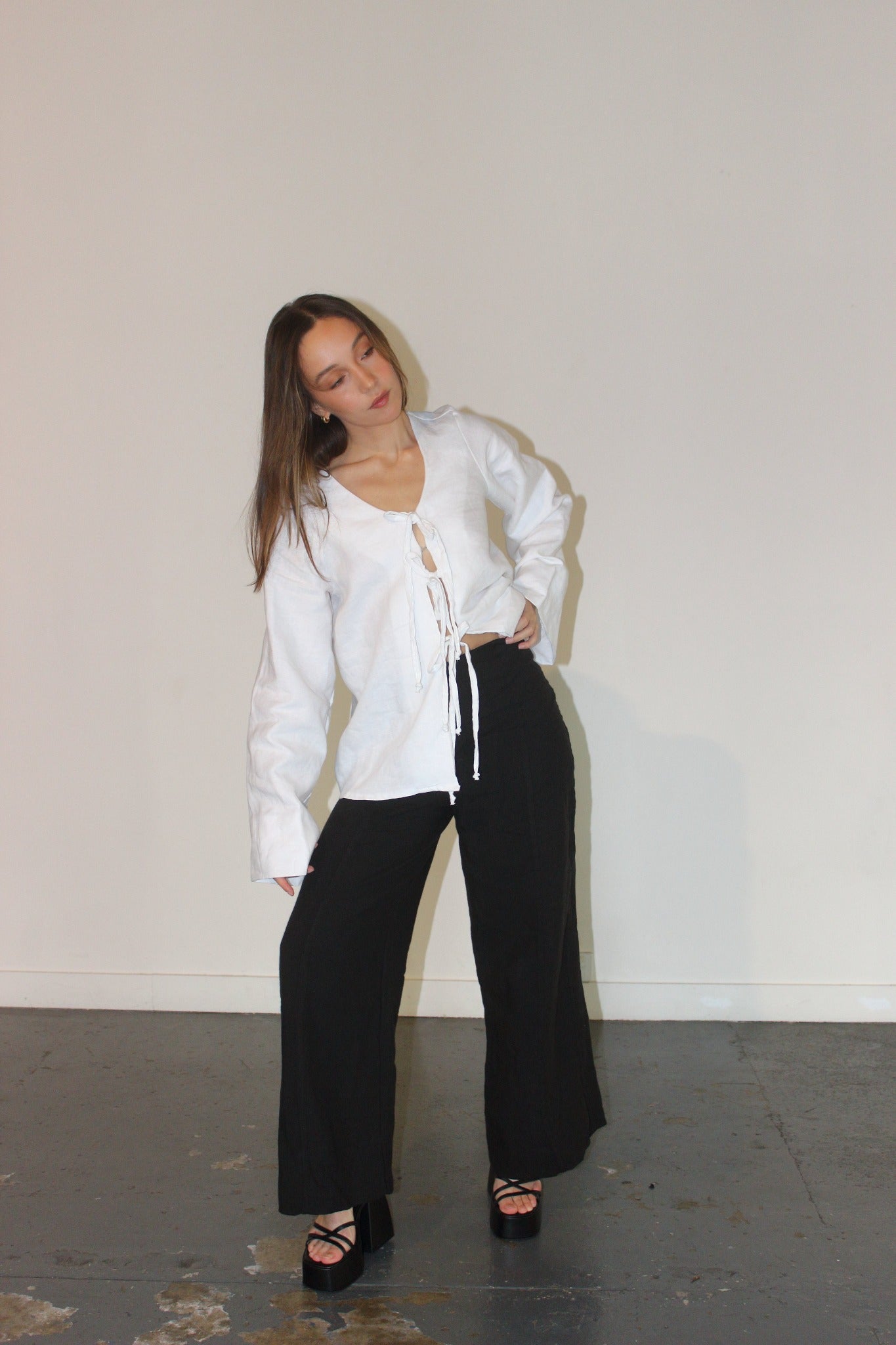 SAMPLE Lily Blouse in White