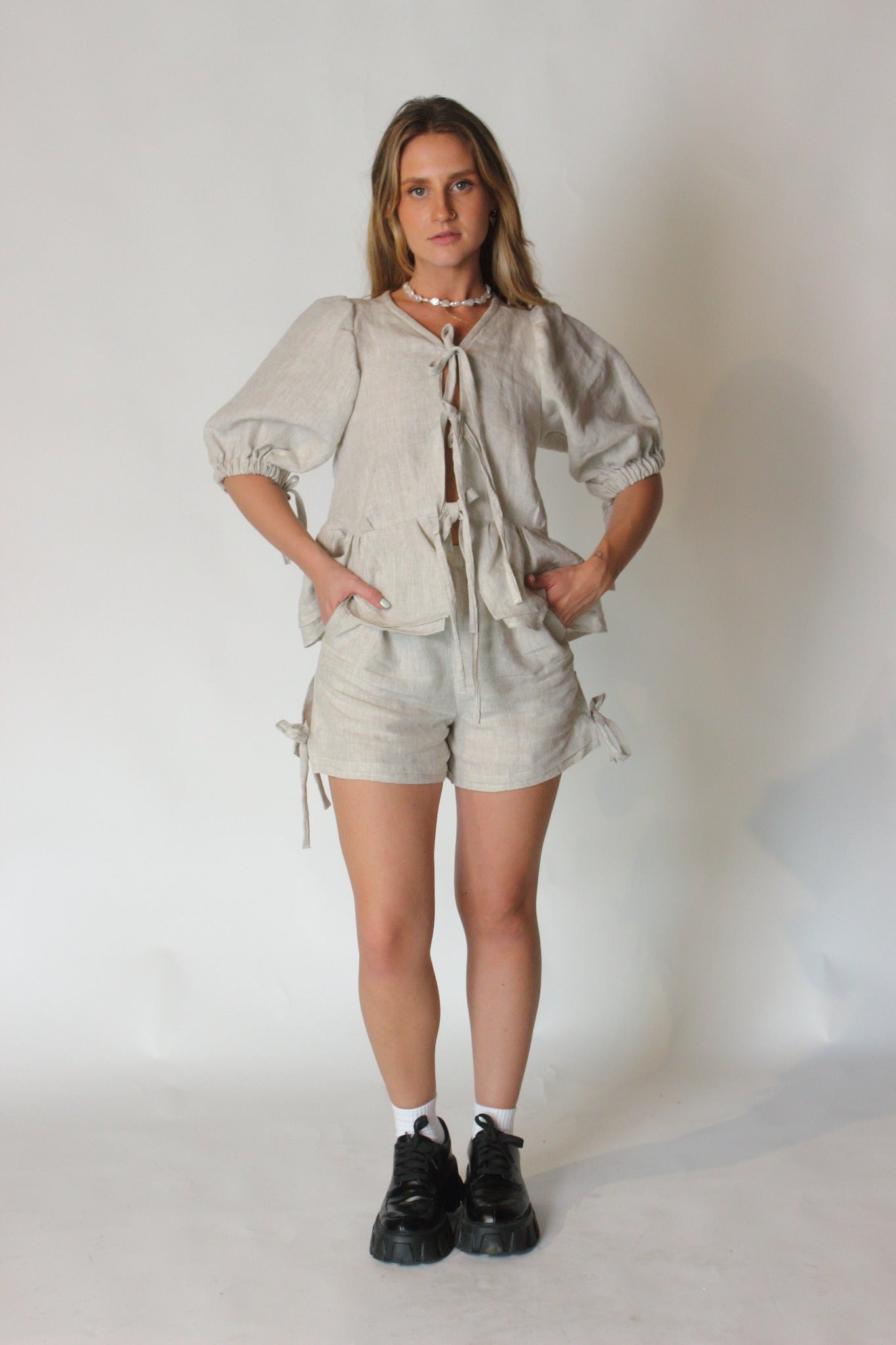 SAMPLE Gabbie Shorts in Oat