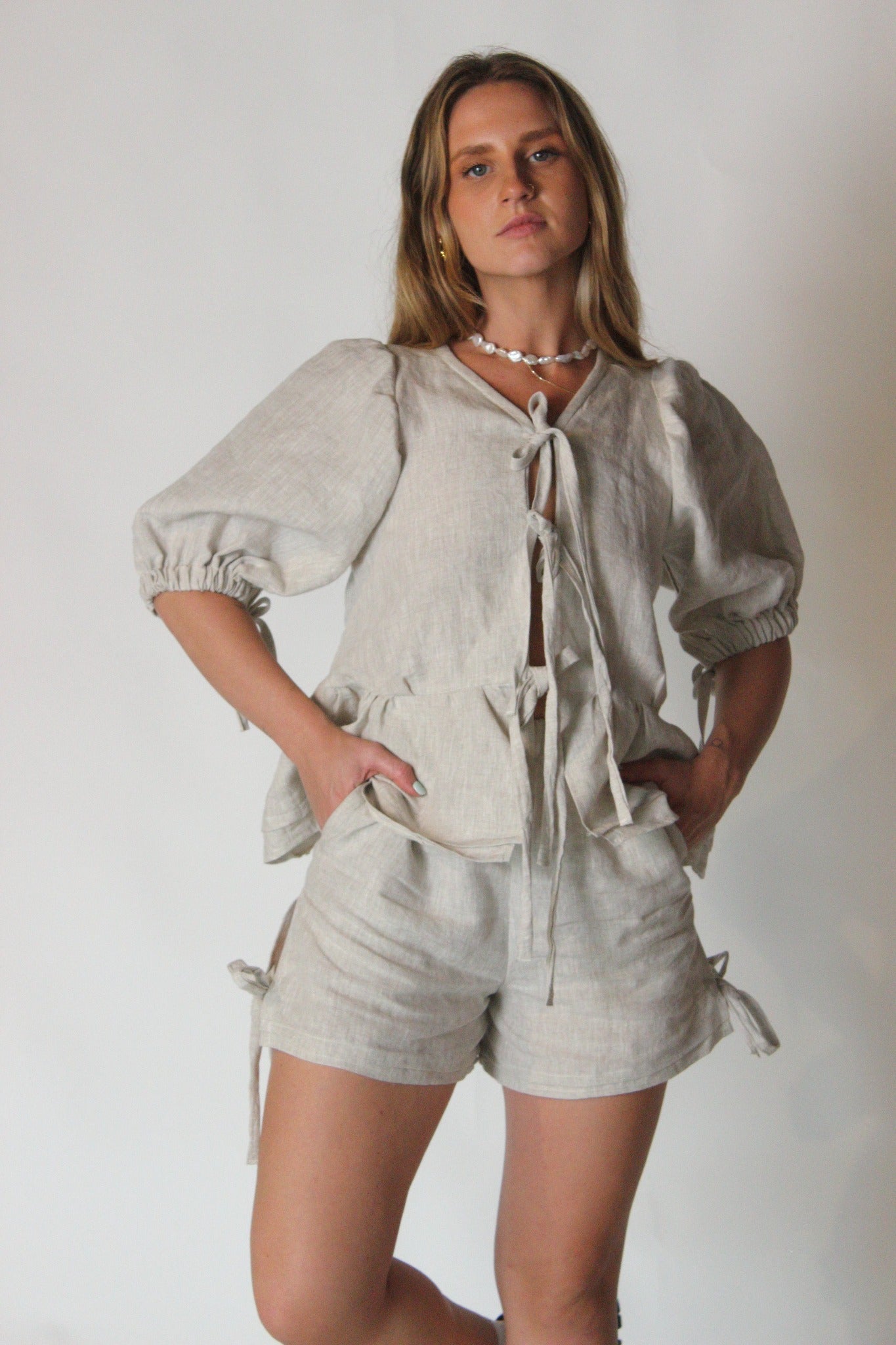 Gabbie Blouse in Oat