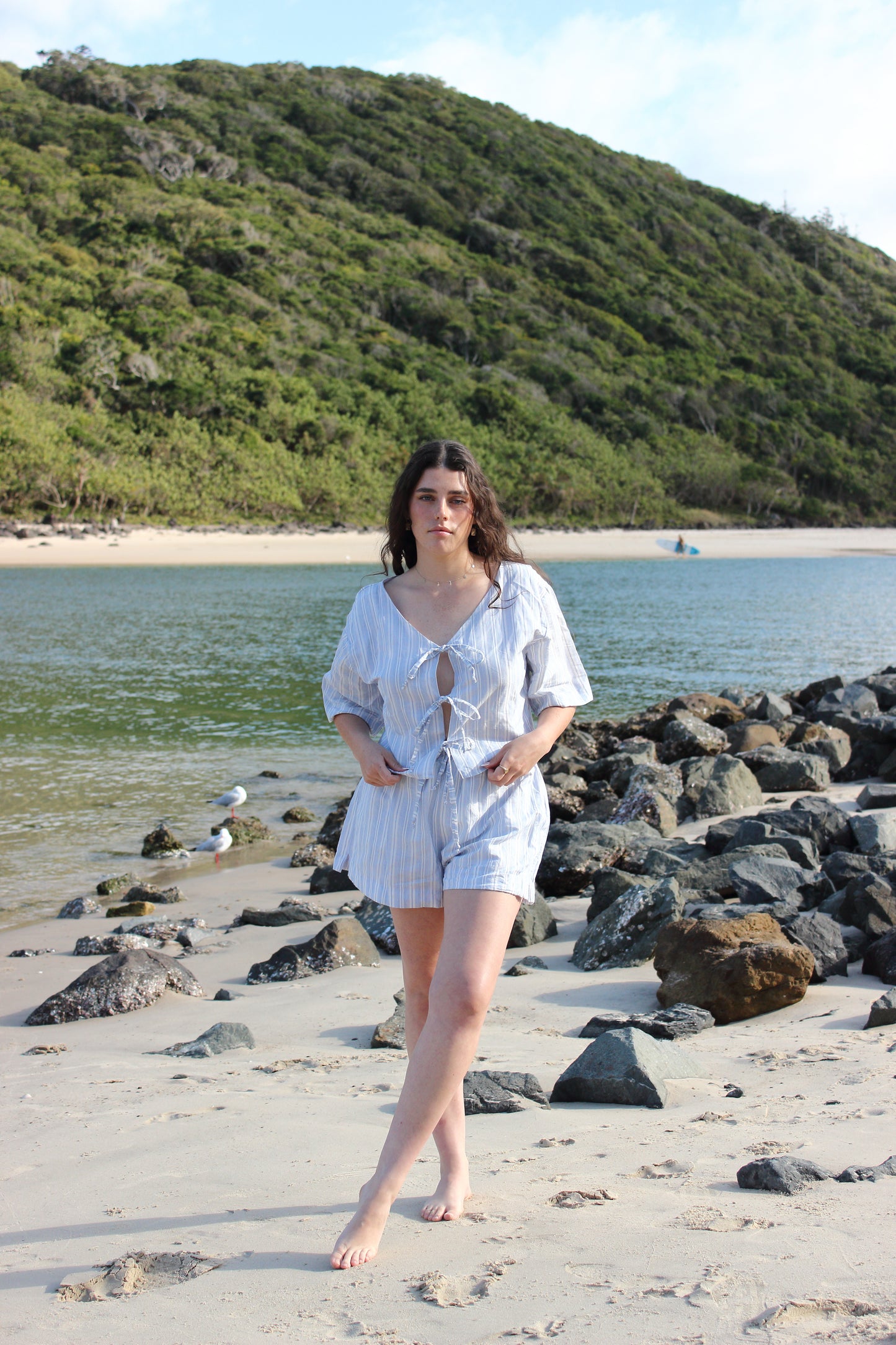 Libby Shorts in Blue Stripe