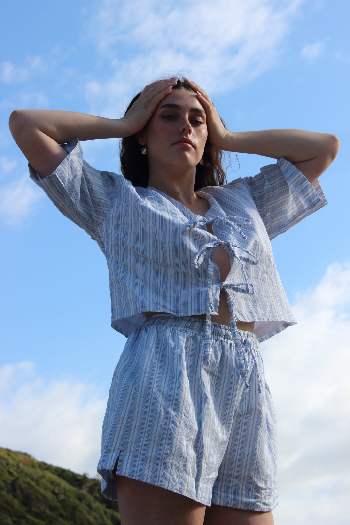 Libby Shorts in Blue Stripe