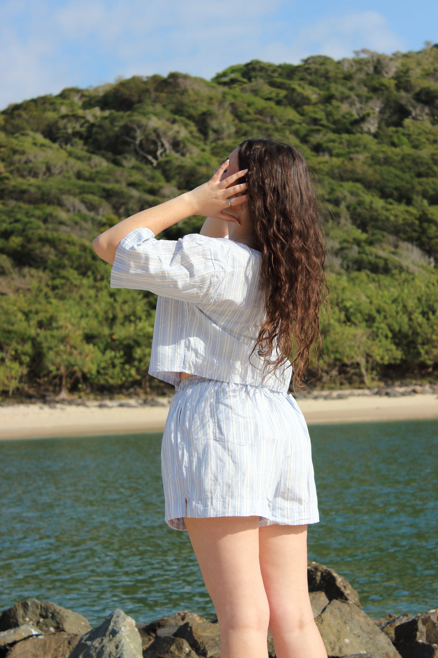 Libby Shorts in Blue Stripe