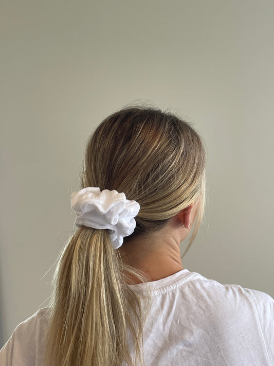 Cotton Scrunchie White