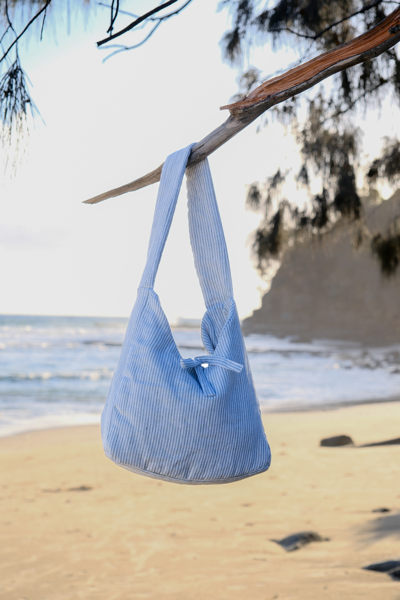 SAMPLE Mint Stripe Shoulder Bag