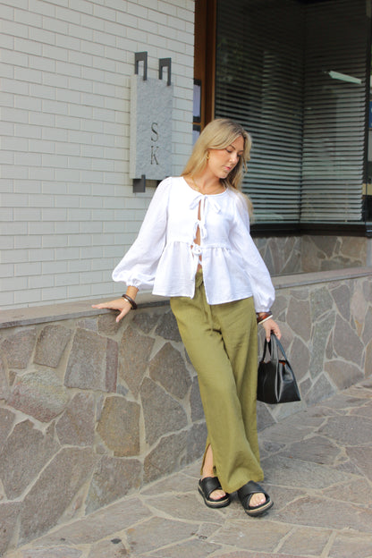 Amara Blouse in White