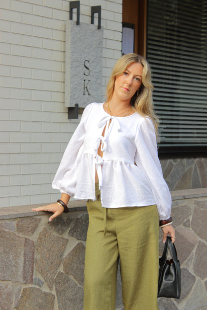 Amara Blouse in White