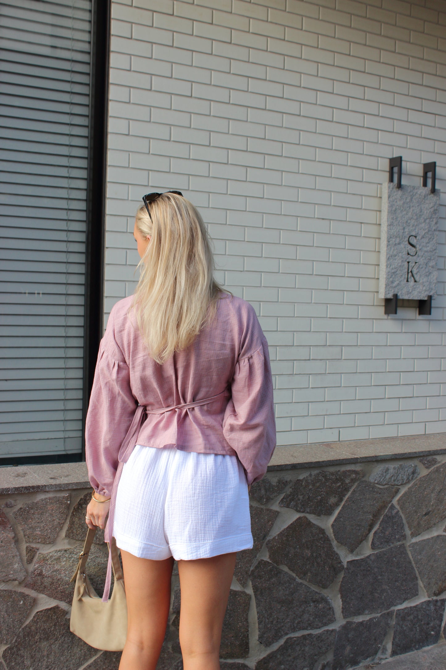 Charlie Wrap Top in Lilac