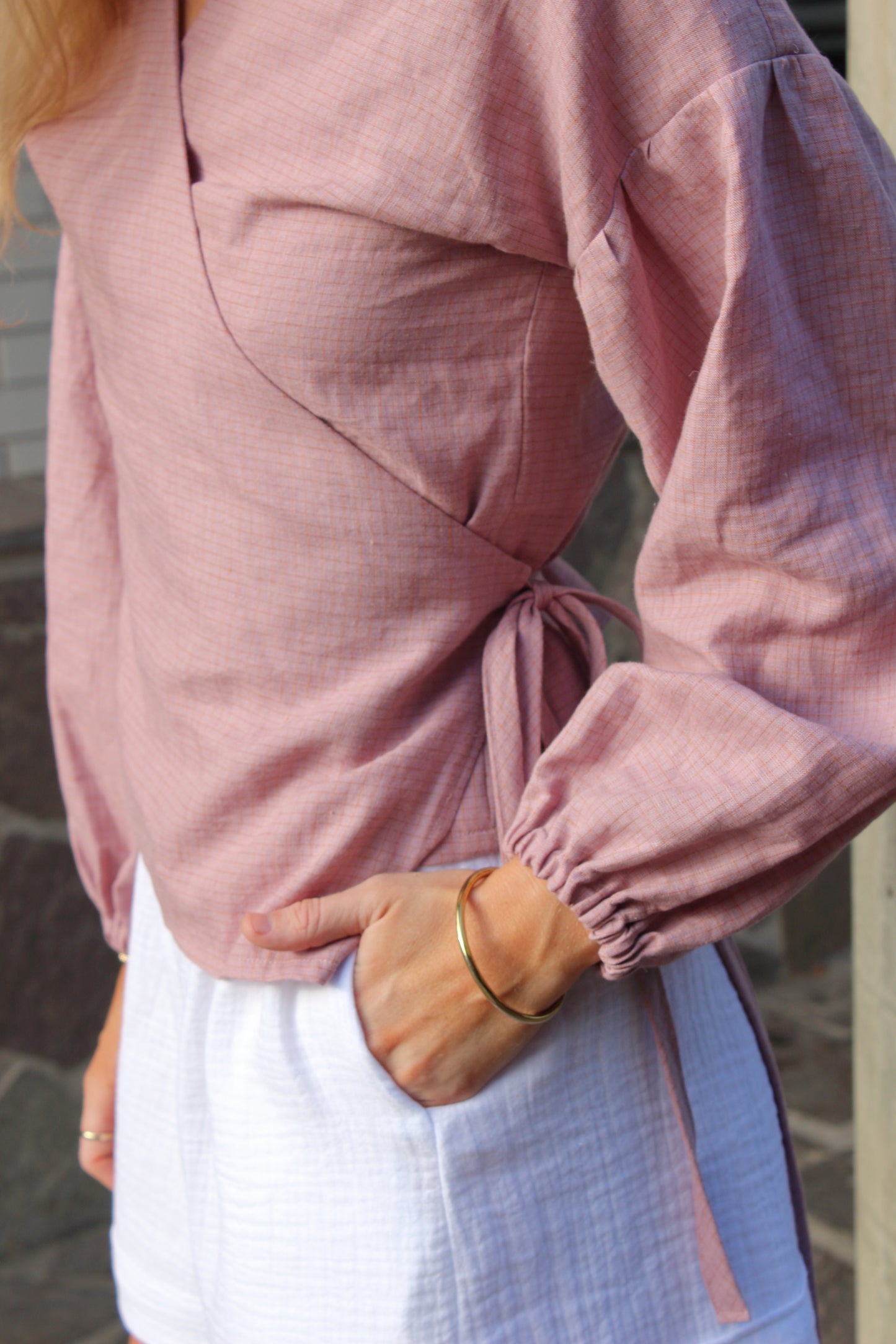 Charlie Wrap Top in Lilac