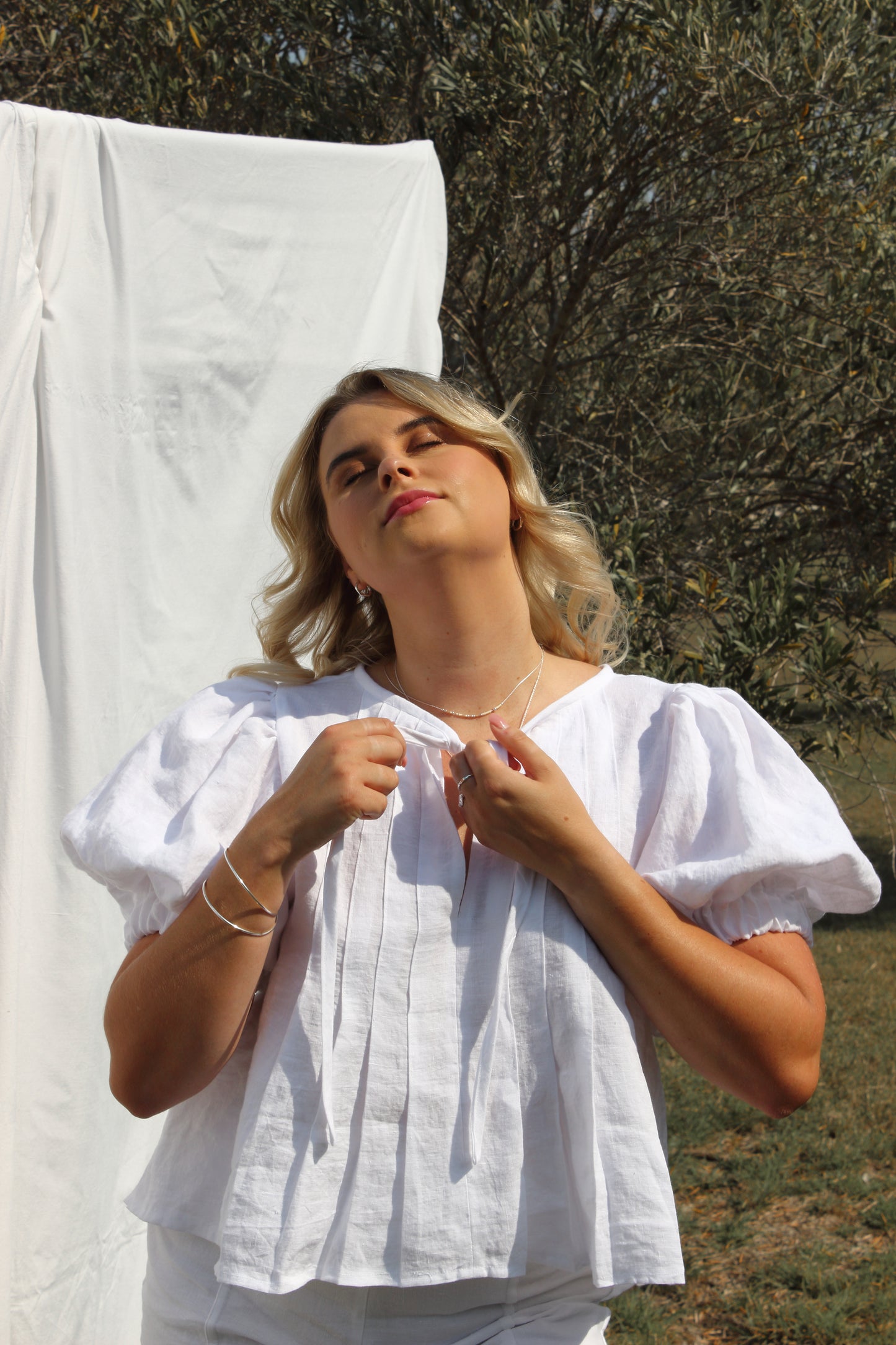 Palma Blouse in White