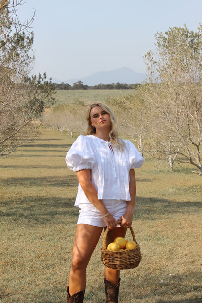 Palma Blouse in White