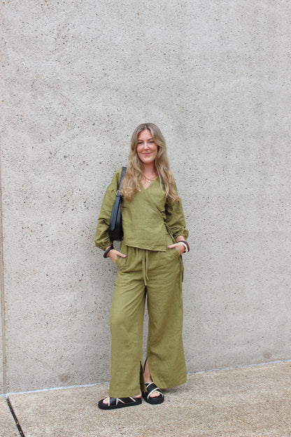 Charlie Pants in Pesto