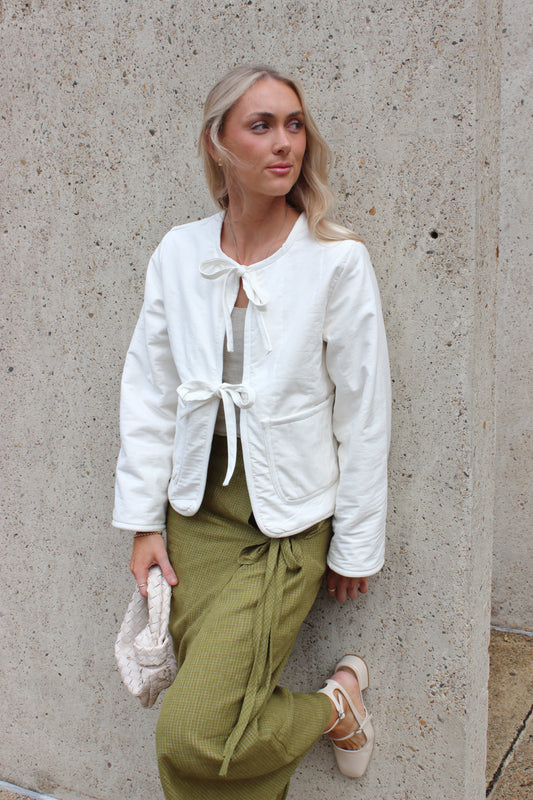 Sage Quilted Jacket (Reversible)