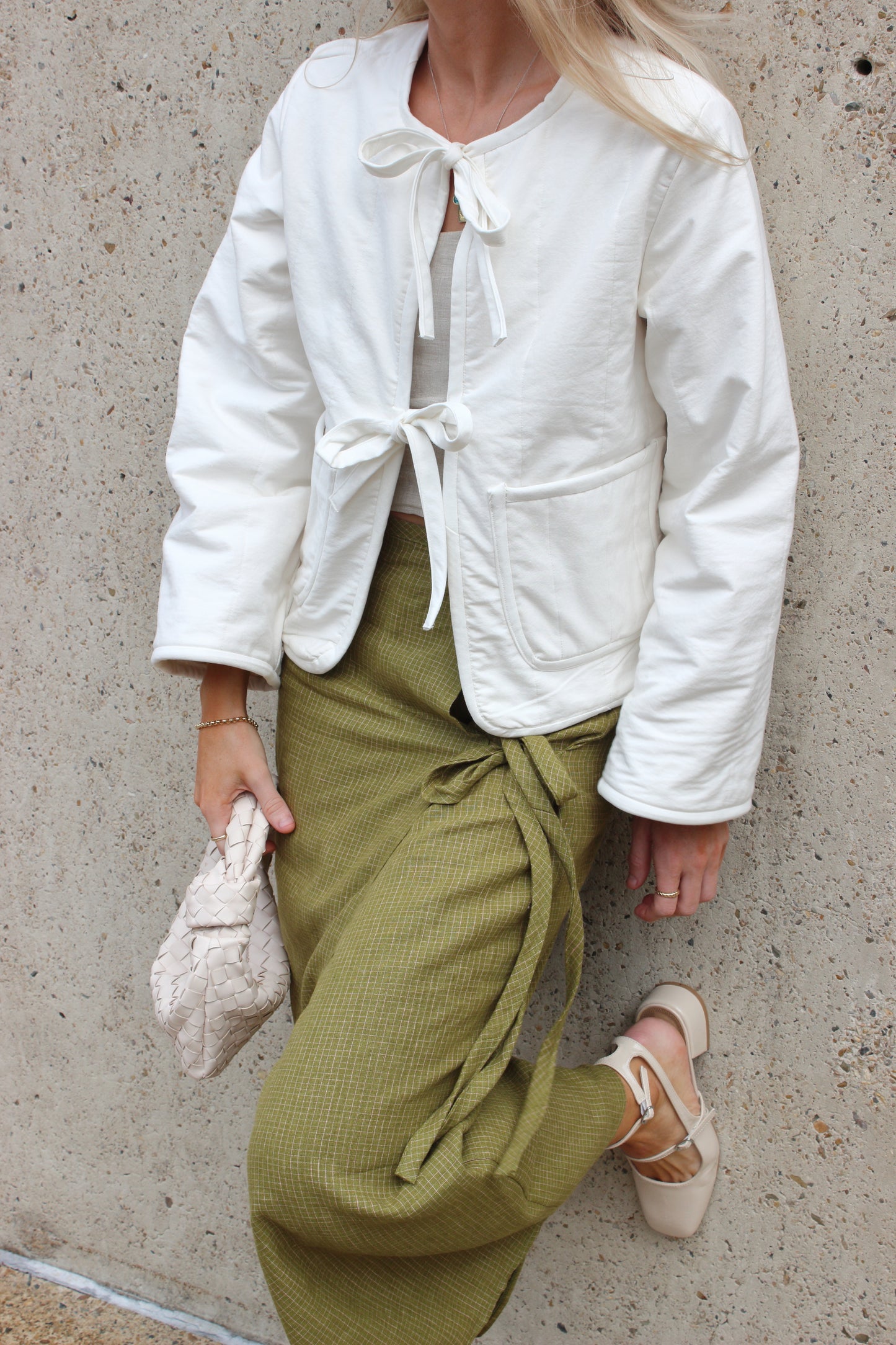 Charlie Wrap Skirt in Pesto