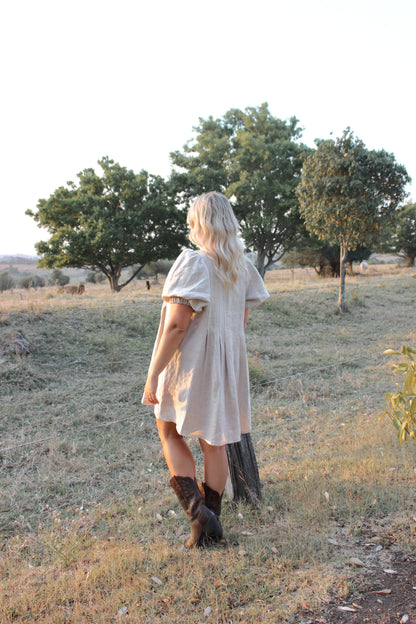 Palma Mini Dress in Oat