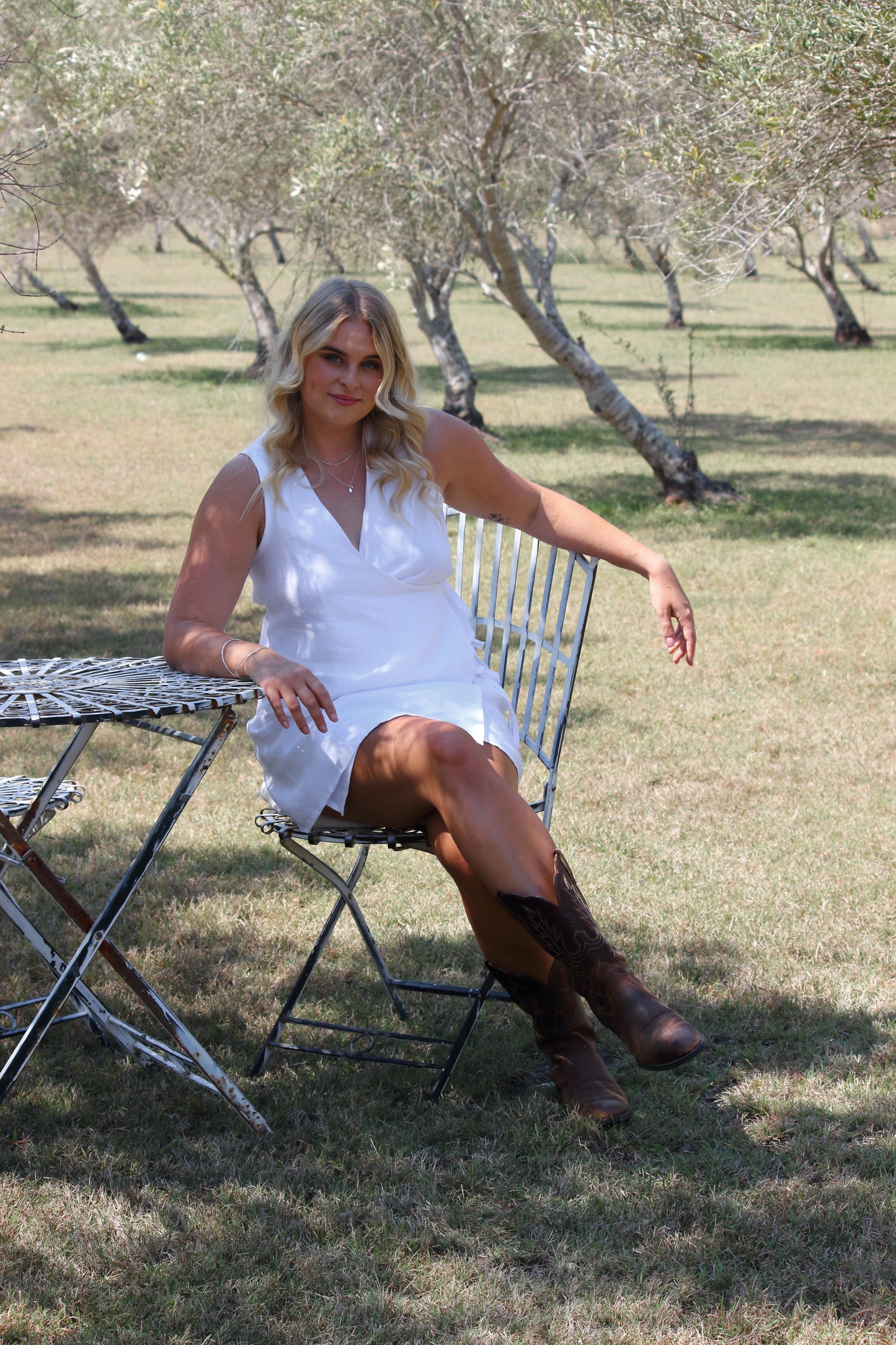 Chelsea Wrap Top in White