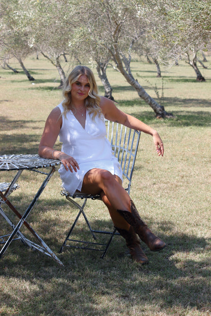 Chelsea Wrap Top in White