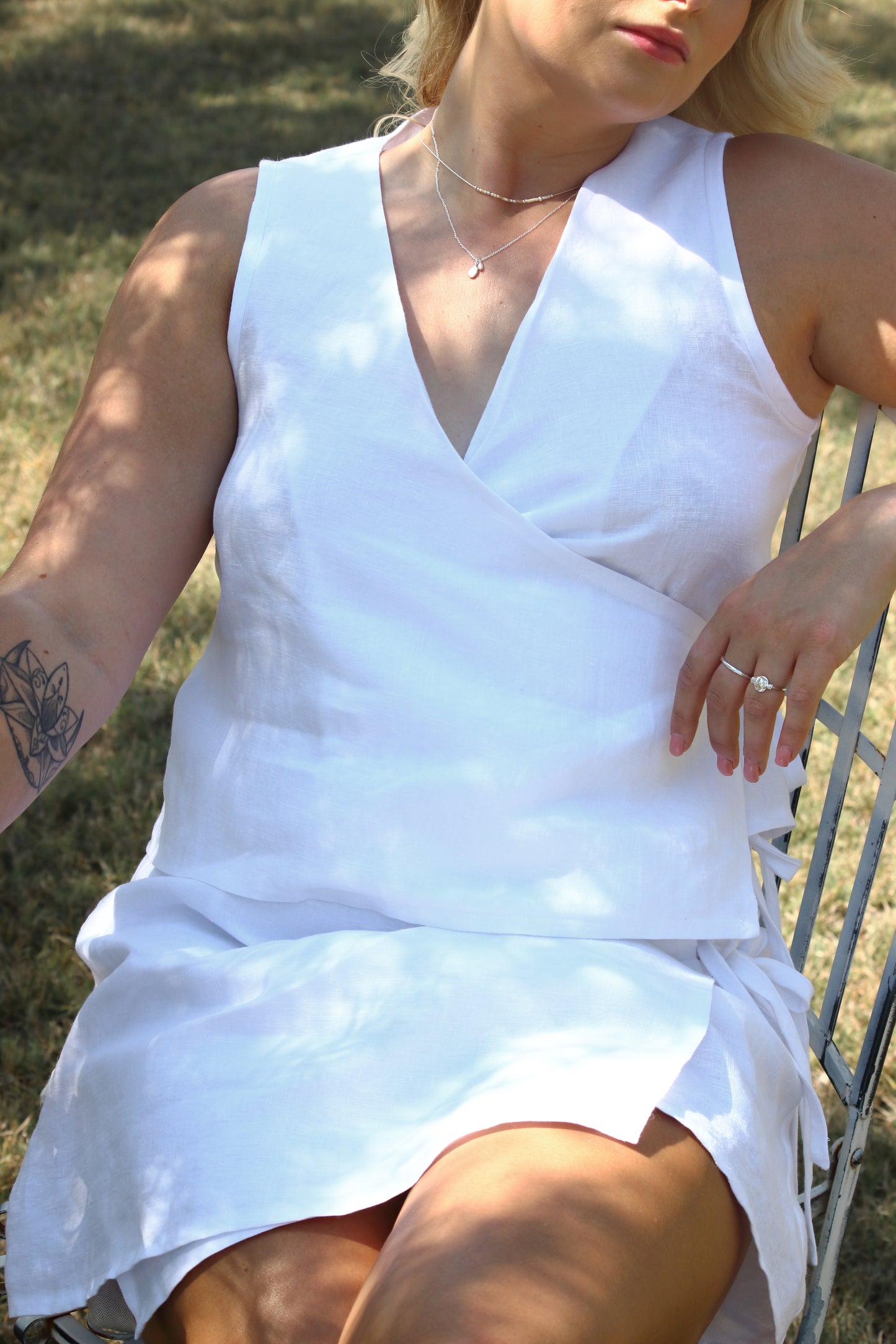 Chelsea Wrap Top in White