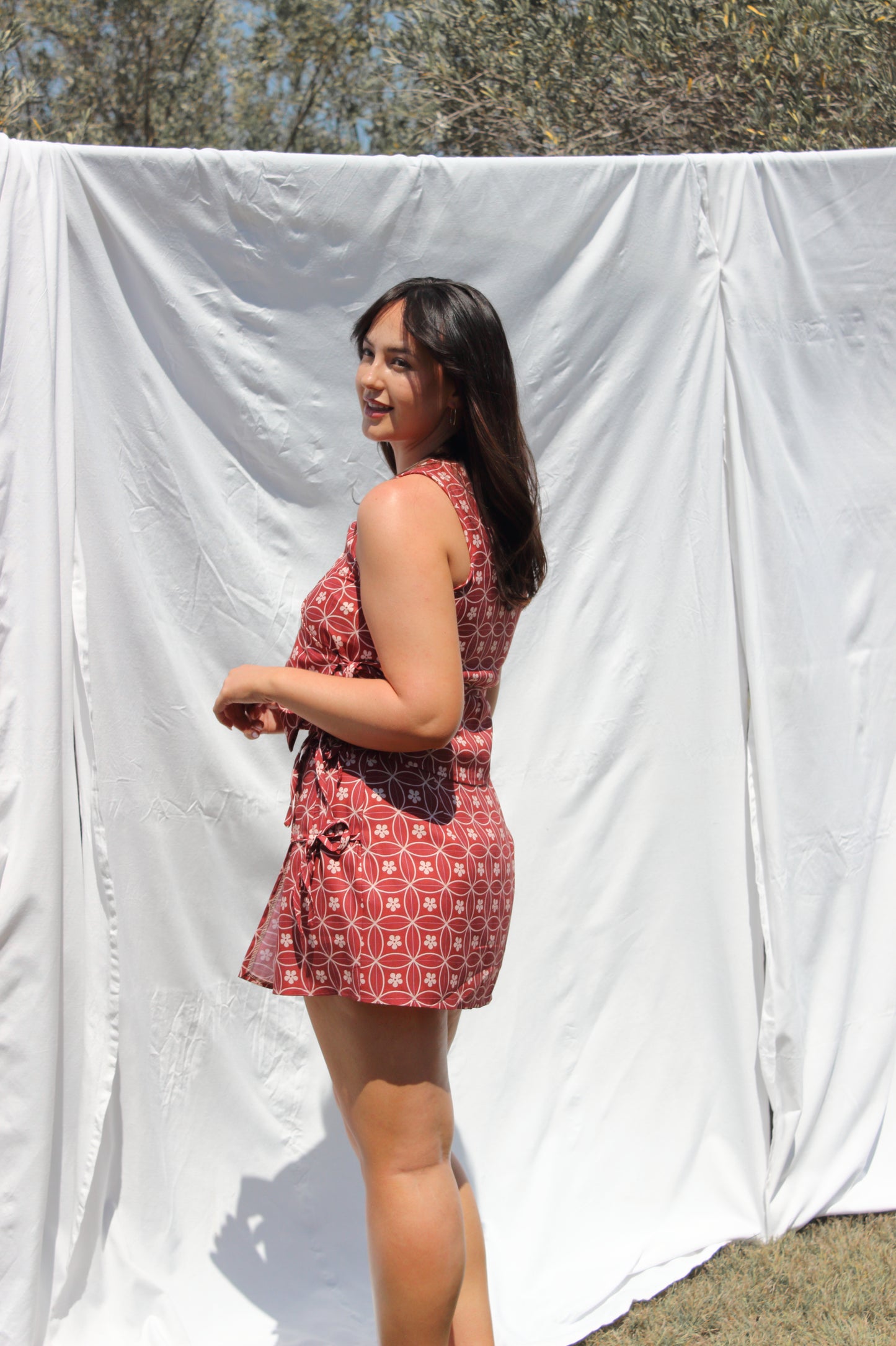 Charlie Mini Wrap Skirt in Sakura