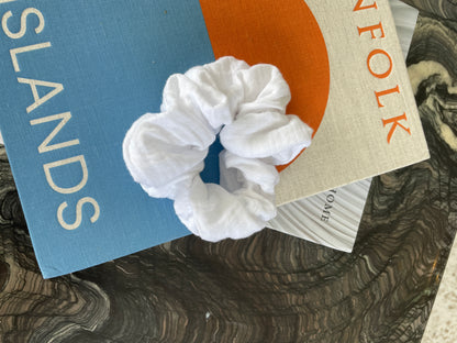 Cotton Scrunchie White