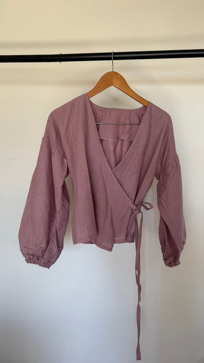 SAMPLE Charlie Wrap Top in Lilac (XS/S)