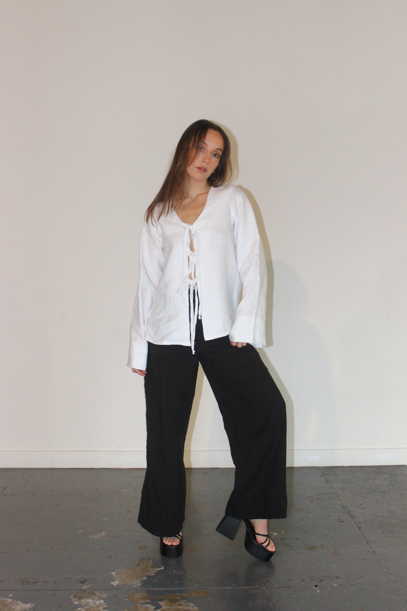 SAMPLE Lily Blouse in White