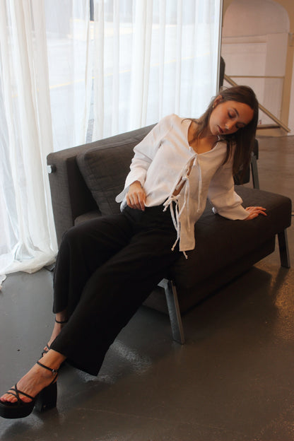SAMPLE Lily Blouse in White
