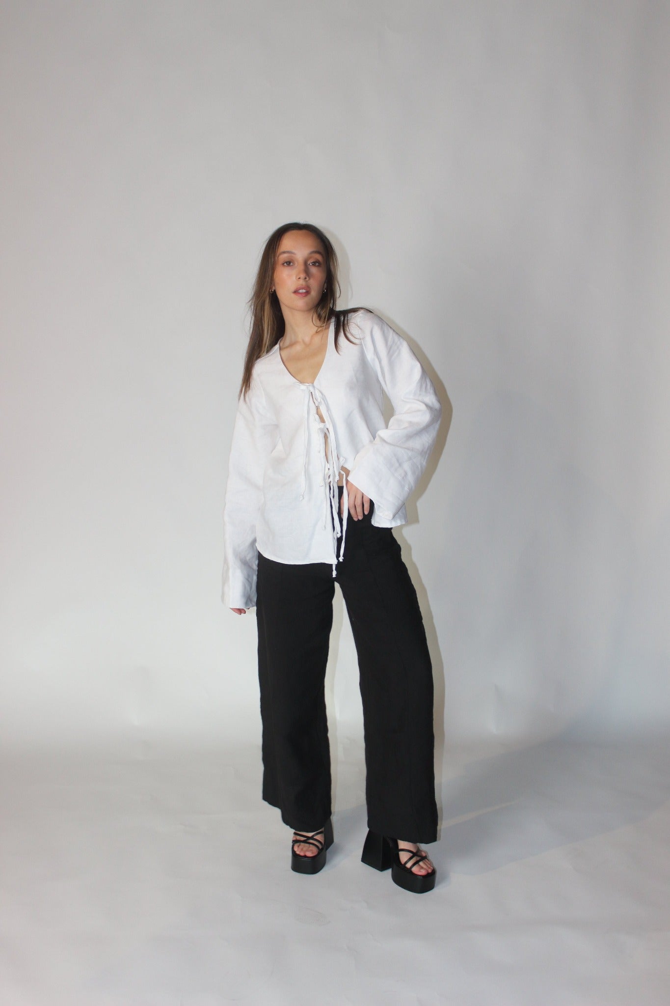 SAMPLE Lily Blouse in White