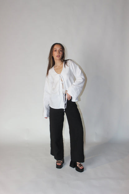 SAMPLE Lily Blouse in White