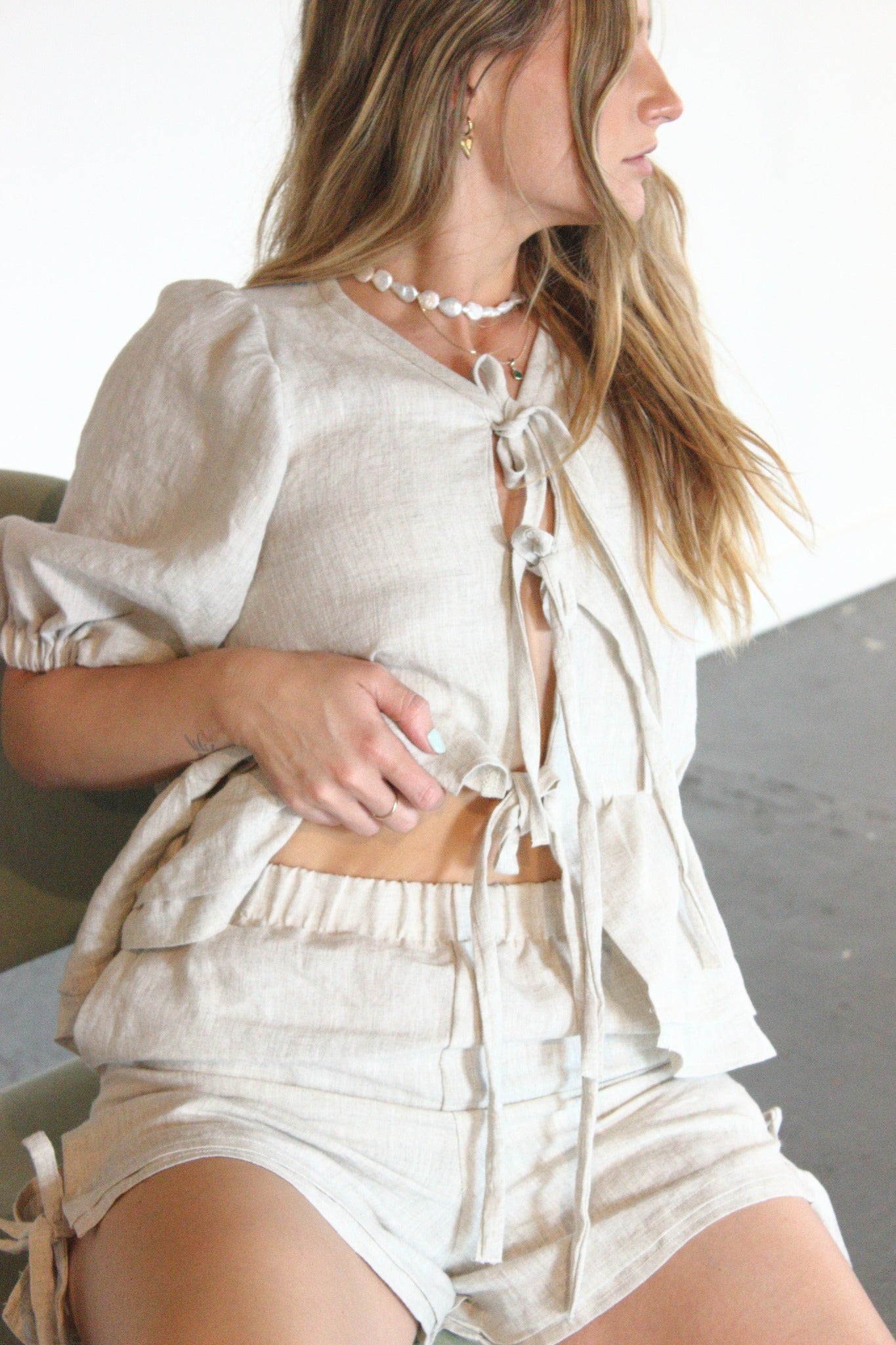 SAMPLE Gabbie Shorts in Oat
