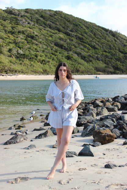 Libby Shorts in Blue Stripe