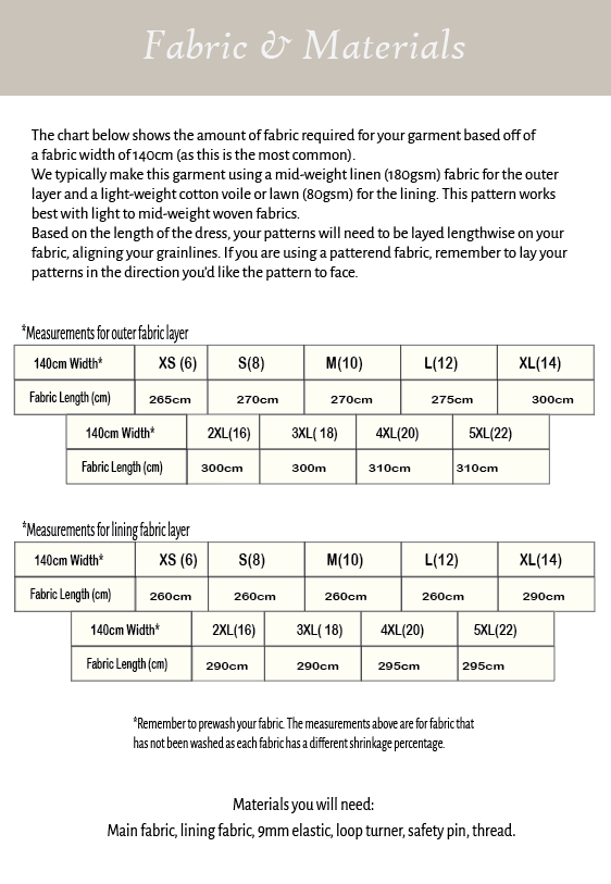 Margot Maxi Dress + Mini Dress Sewing Pattern (PDF)