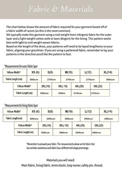 Margot Maxi Dress + Mini Dress Sewing Pattern (PDF)