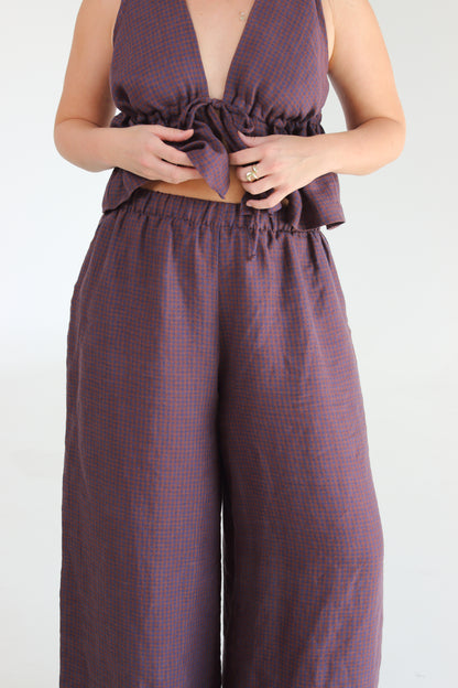 Daria Top in Autumn Gingham