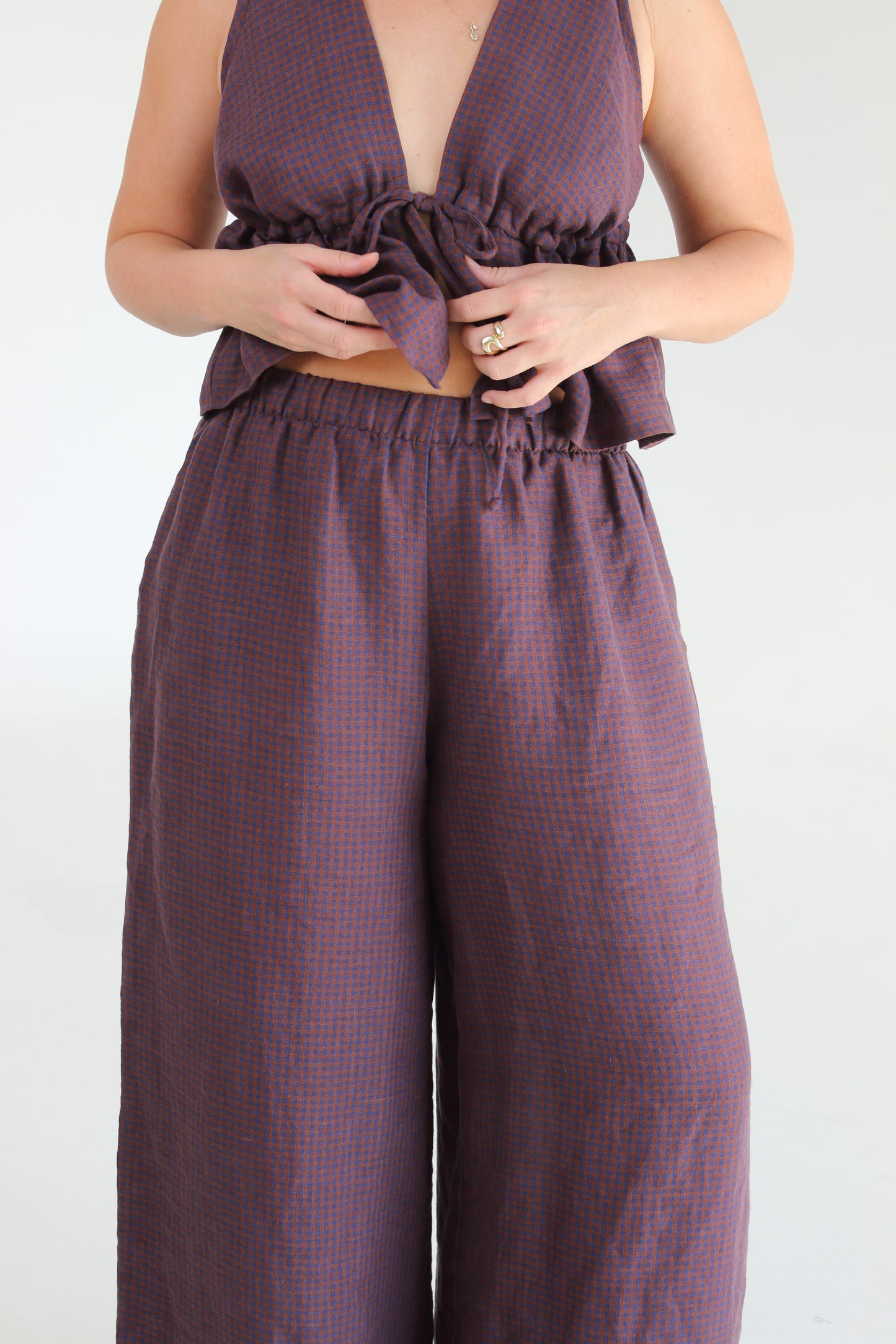 Harper Pants in Autumn Gingham