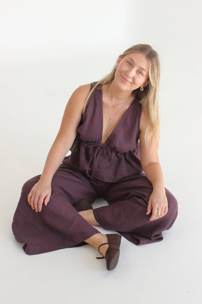 Harper Pants in Autumn Gingham