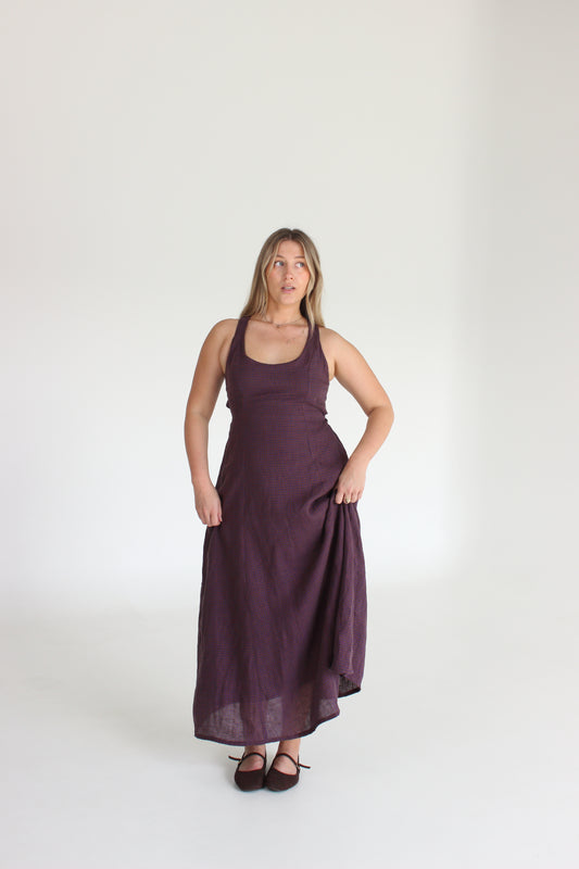 Margot Maxi Dress in Autumn Gingham
