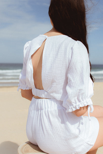 Cotton Tree Shorts in White